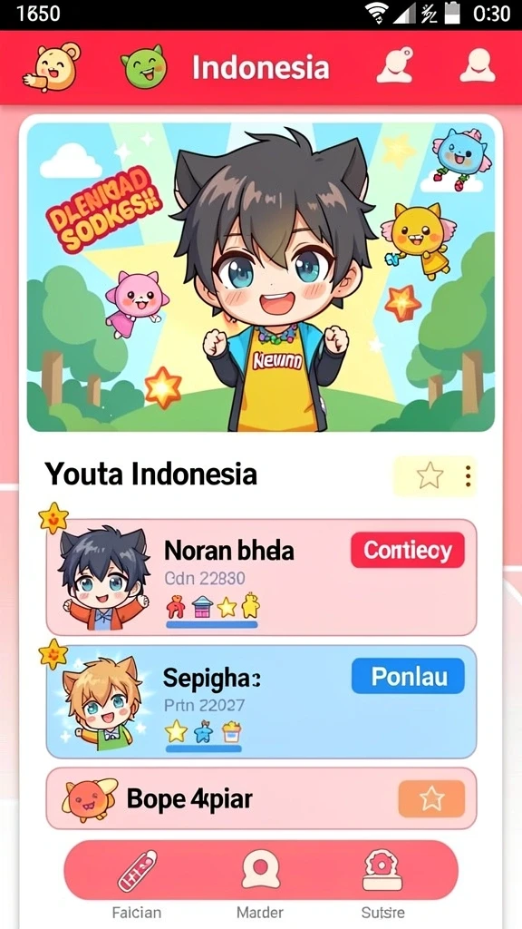 Lihat karakter utama yang sedang beraksi.