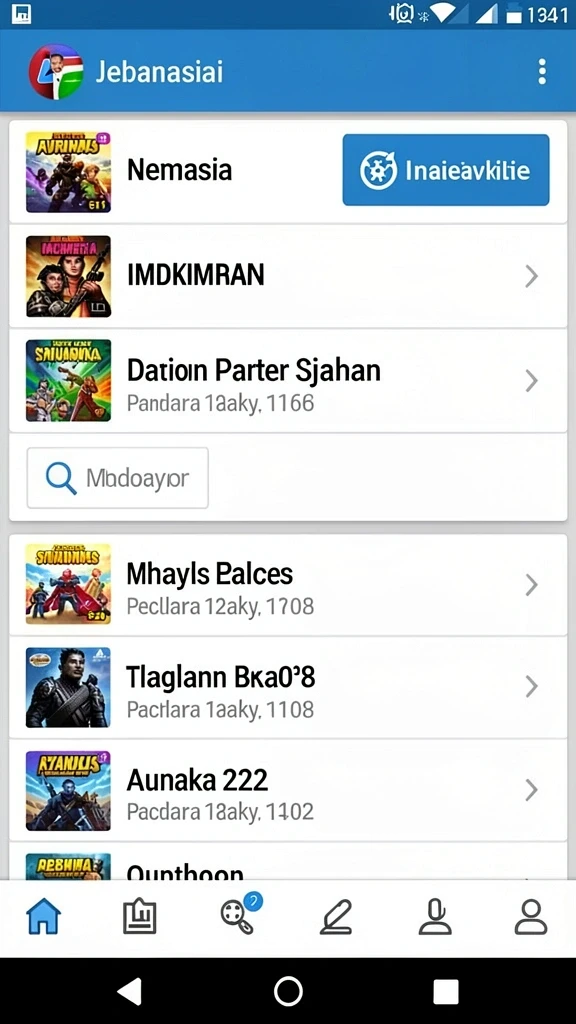 Tangkapan layar yang menampilkan menu upgrade dan opsi karakter.