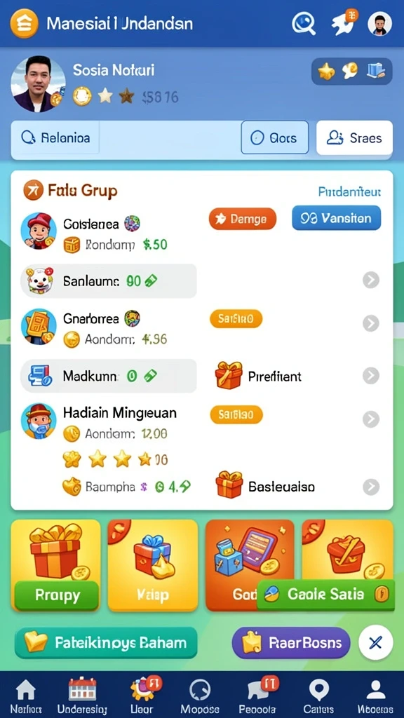 Tampilan awal permainan yang menarik.