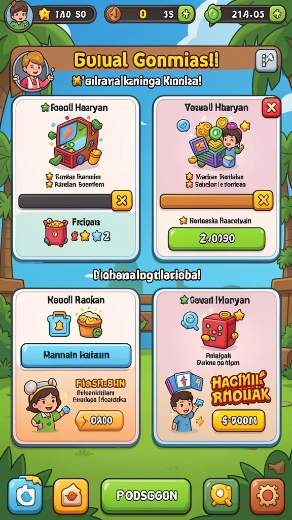 Koleksi karakter menarik dalam GAYO138.