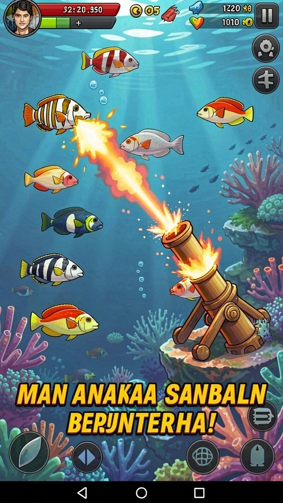 Tangkapan layar menampilkan antarmuka utama permainan.
