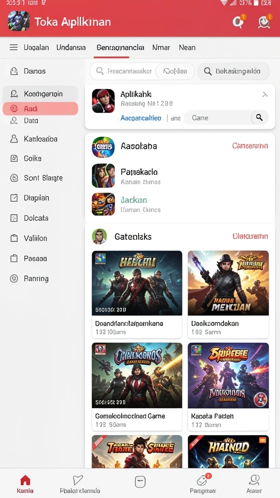 Tampilan utama yang menarik dan user-friendly.