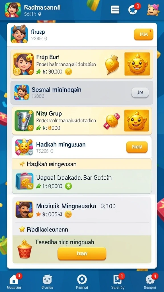 Event dan reward yang selalu menarik perhatian.