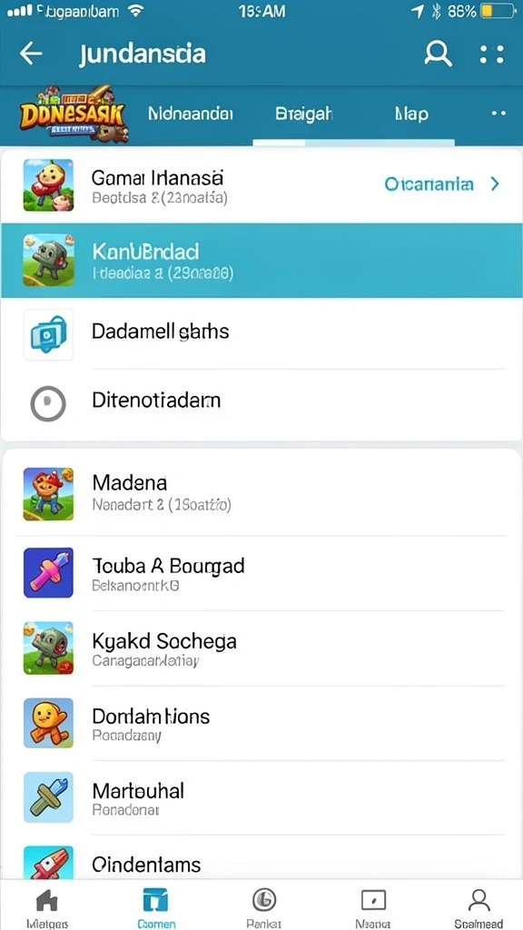 Pemain bertarung di arena penuh warna.