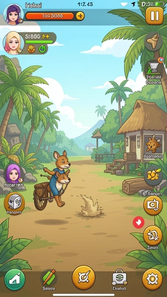 Screenshot dari level yang menantang dan seru.