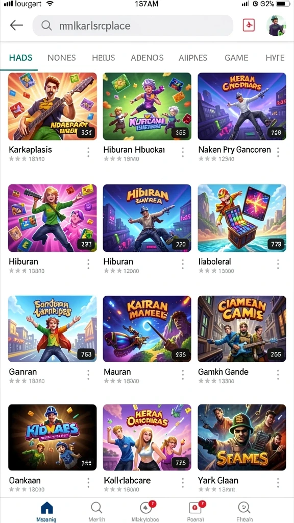 Tangkapan layar dari mode multiplayer yang kompetitif.