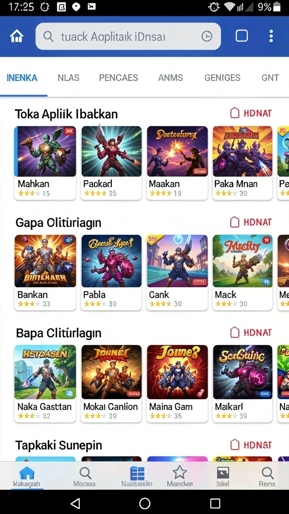 Tantangan seru di setiap level permainan.