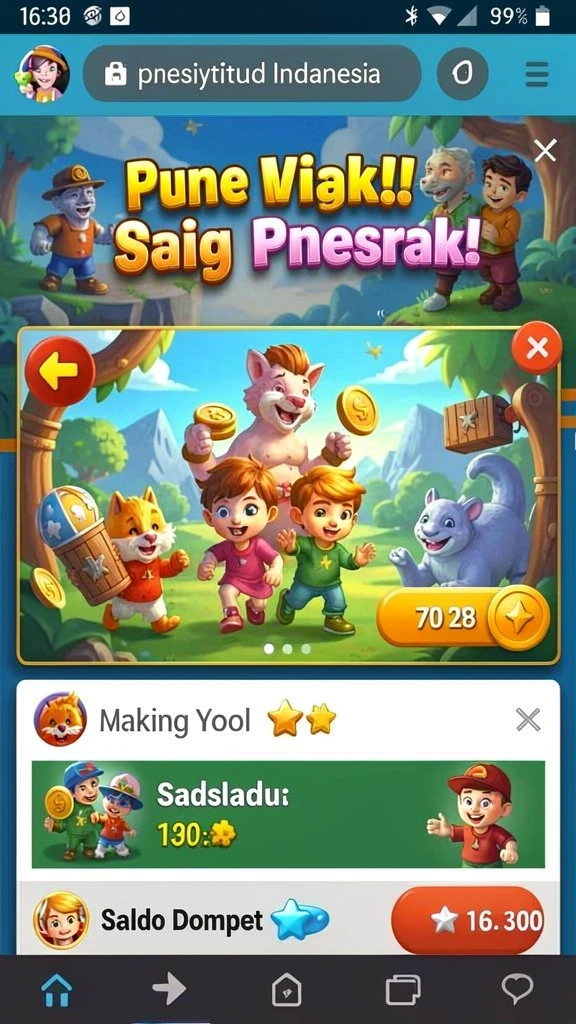 Tangkapan layar menunjukkan grafik yang memukau di lingkungan yang indah.