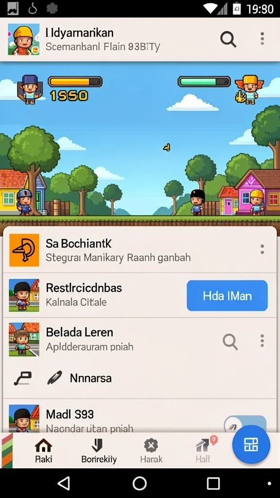 Tampilan menarik dan intuitif dari menu utama.