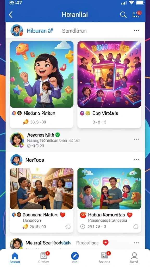 Menjelajahi dunia penuh tantangan dengan teman-teman.